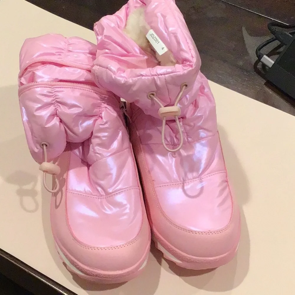 K KomForme - Kids Snow Boots for Girls Outdoor Boots Waterproof w Fur Lined